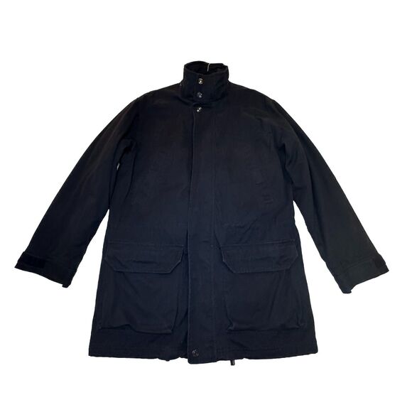 J.Crew Men’s Quilted Field Utility Jacket Navy Size Small Cotton Lined Barn Coat - Picture 16 of 16